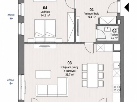 Prodej bytu, 3+kk, 105 m²