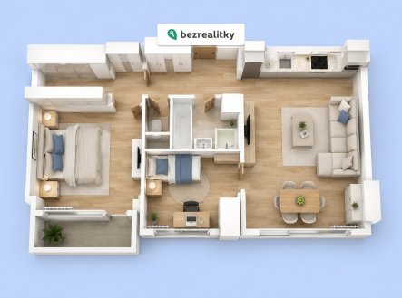 Prodej bytu, 3+kk, 61 m²