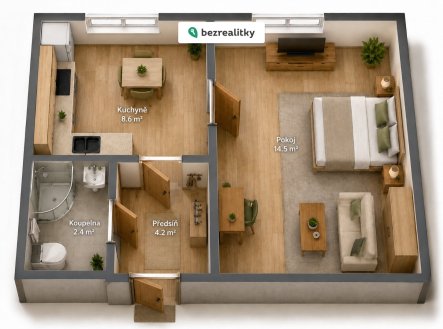 Prodej bytu, 1+1, 30 m²