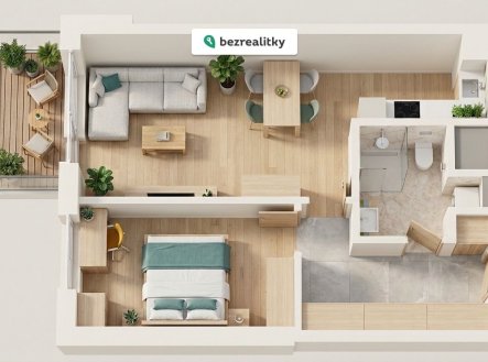 Prodej bytu, 2+kk, 60 m²