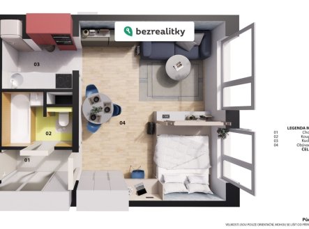 Prodej bytu, 1+kk, 40 m²