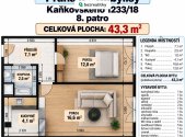 Prodej bytu, 2+kk, 43 m²