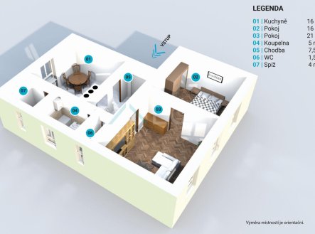 Prodej bytu, 2+1, 96 m²