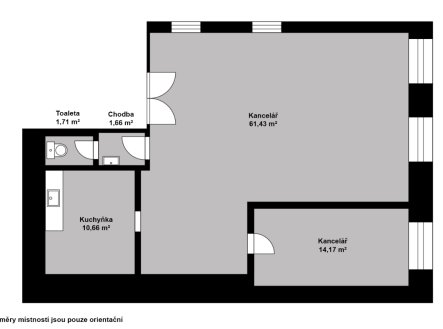 Pronájem obchodní prostory, 92 m²