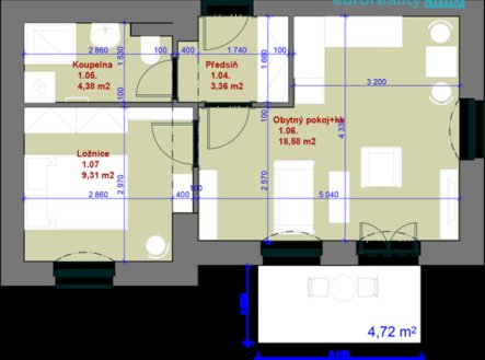 Prodej bytu, 2+kk, 57 m² obrázek