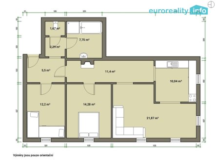 Prodej bytu, 3+kk, 119 m²
