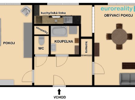 Prodej bytu, 2+1, 55 m²