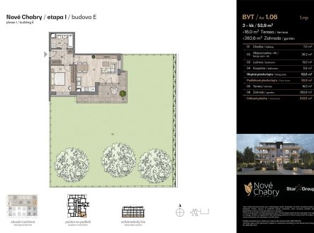 Prodej bytu, 2+kk, 53 m²