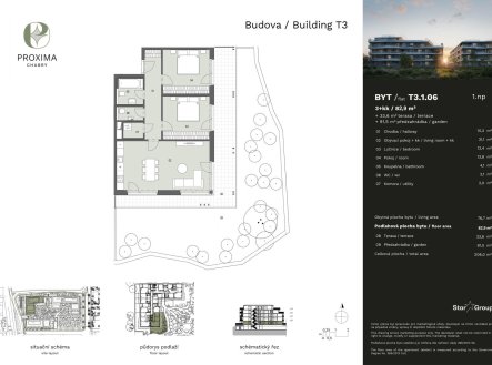 Prodej bytu, 3+kk, 82 m²