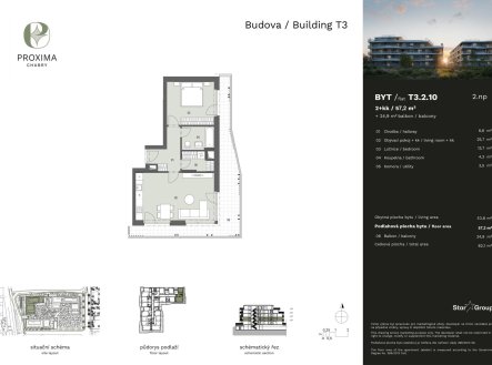 Prodej bytu, 2+kk, 57 m²