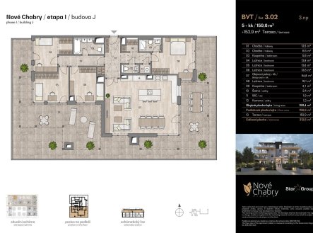 Prodej bytu, 5+kk, 159 m²