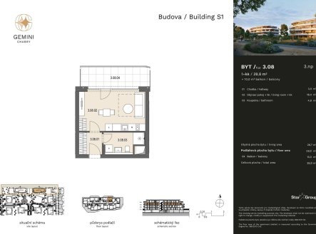 Prodej bytu, 1+kk, 28 m²