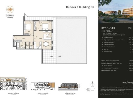 Prodej bytu, 3+kk, 82 m²