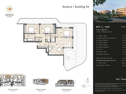 Prodej bytu, 4+kk, 108 m²