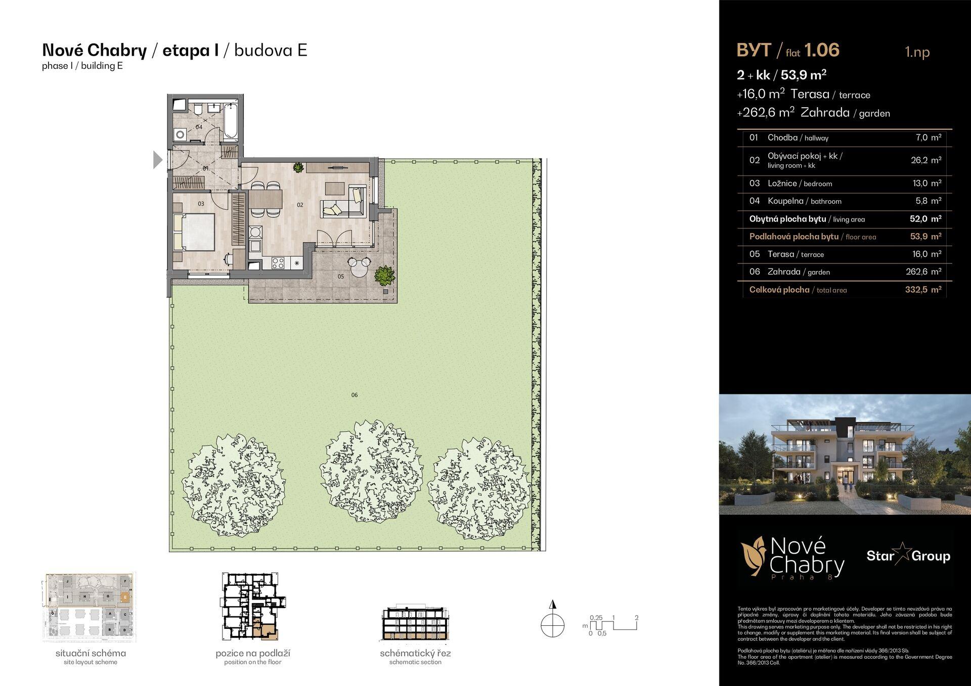 Prodej bytu 2+kk 53 m²