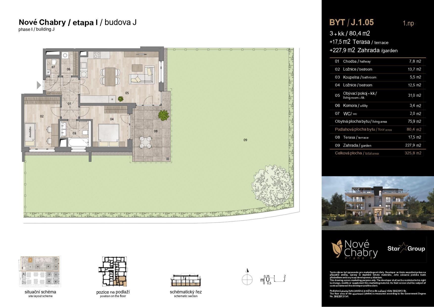 Prodej bytu 3+kk 80 m²