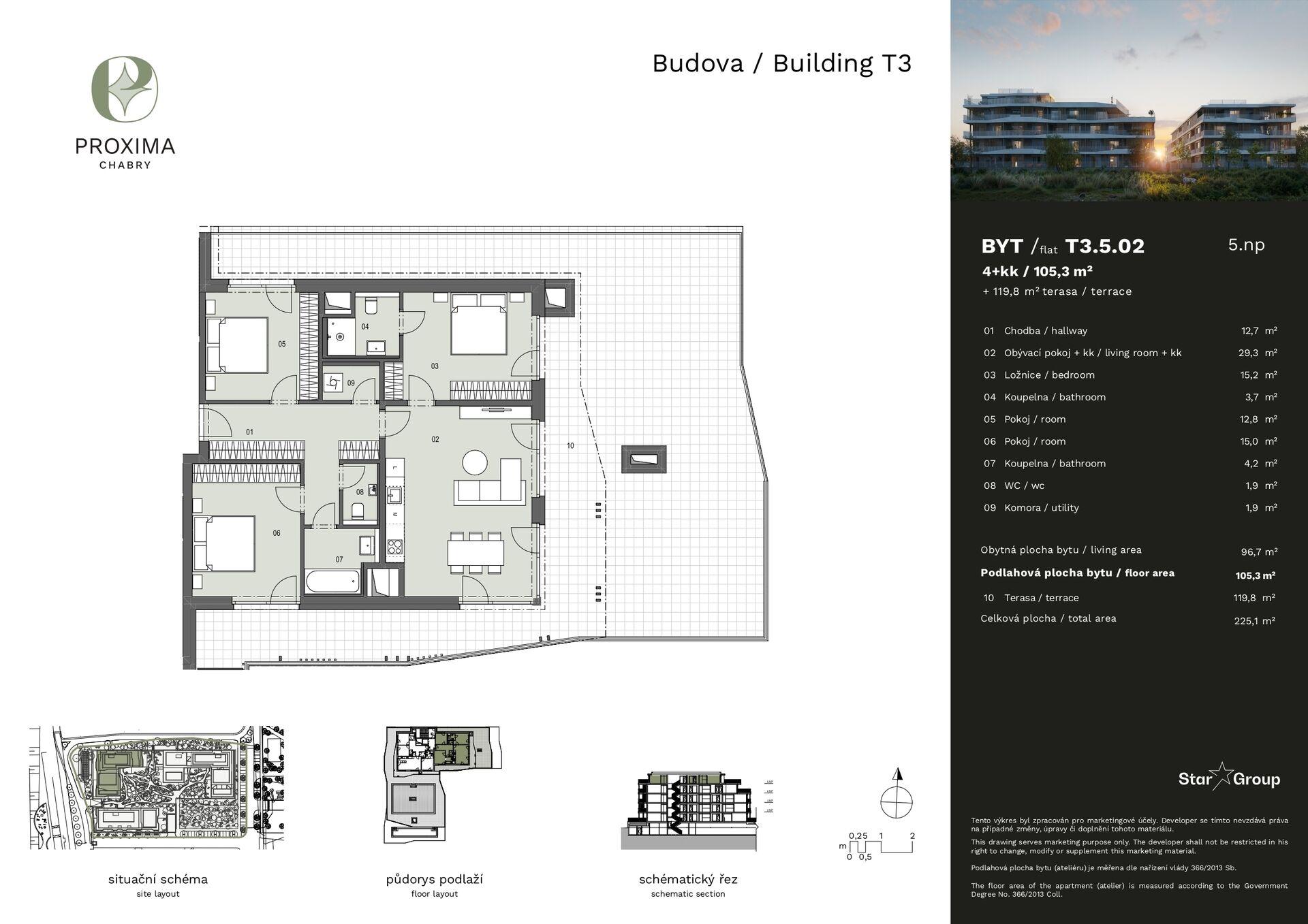 Prodej bytu 4+kk 105 m²