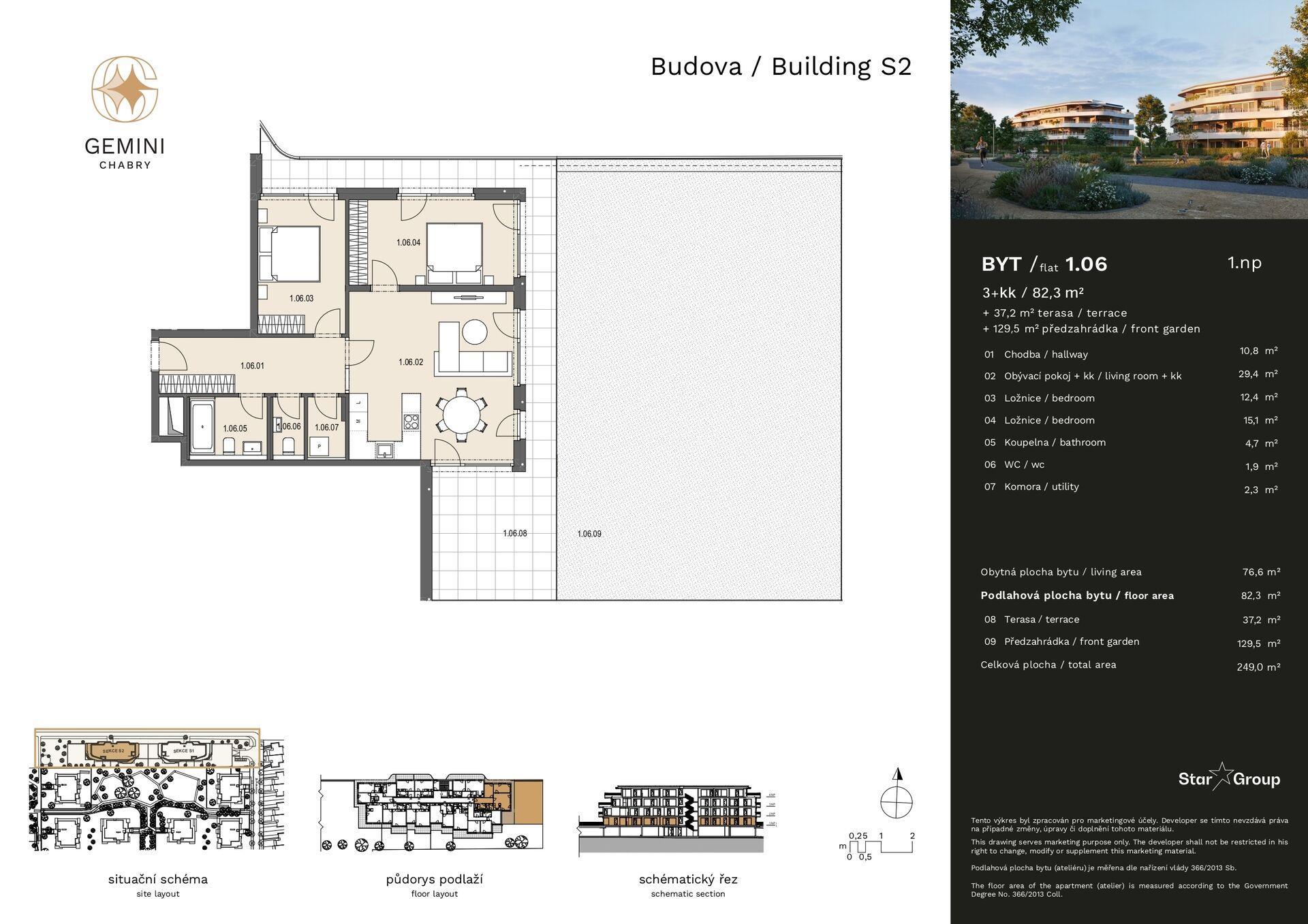Prodej bytu 3+kk 82 m²