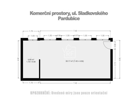 Pronájem kanceláře, 37 m²