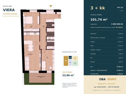Prodej bytu, 3+kk, 102 m²
