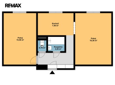 Pronájem bytu, 2+1, 53 m²