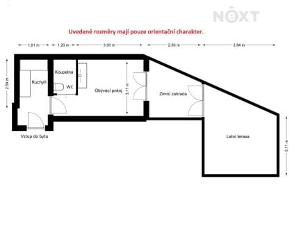 Pronájem bytu, 1+1, 44 m²