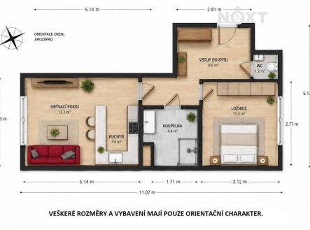 Prodej bytu, 2+kk, 40 m²