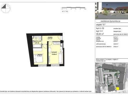 Prodej bytu, 1+1, 40 m²