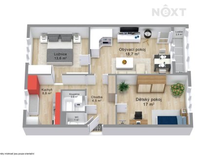 Prodej bytu, 3+1, 72 m²