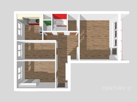 Pronájem bytu, 3+1, 73 m²