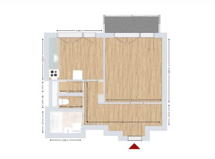 Pronájem bytu, 1+1, 38 m²