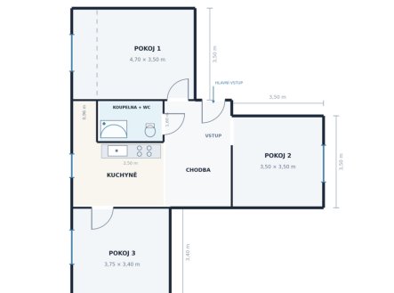 Prodej bytu, 3+1, 67 m²