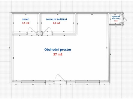 Prodej obchodní prostory, 46 m²