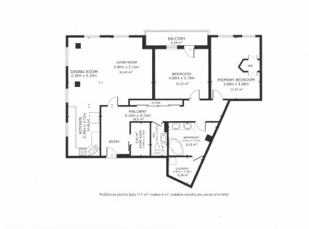 Prodej bytu, 3+kk, 115 m²