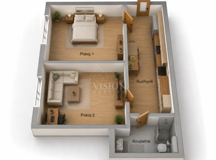 Prodej bytu, 1+1, 55 m²