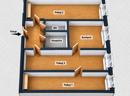 Prodej bytu, 3+1, 65 m²
