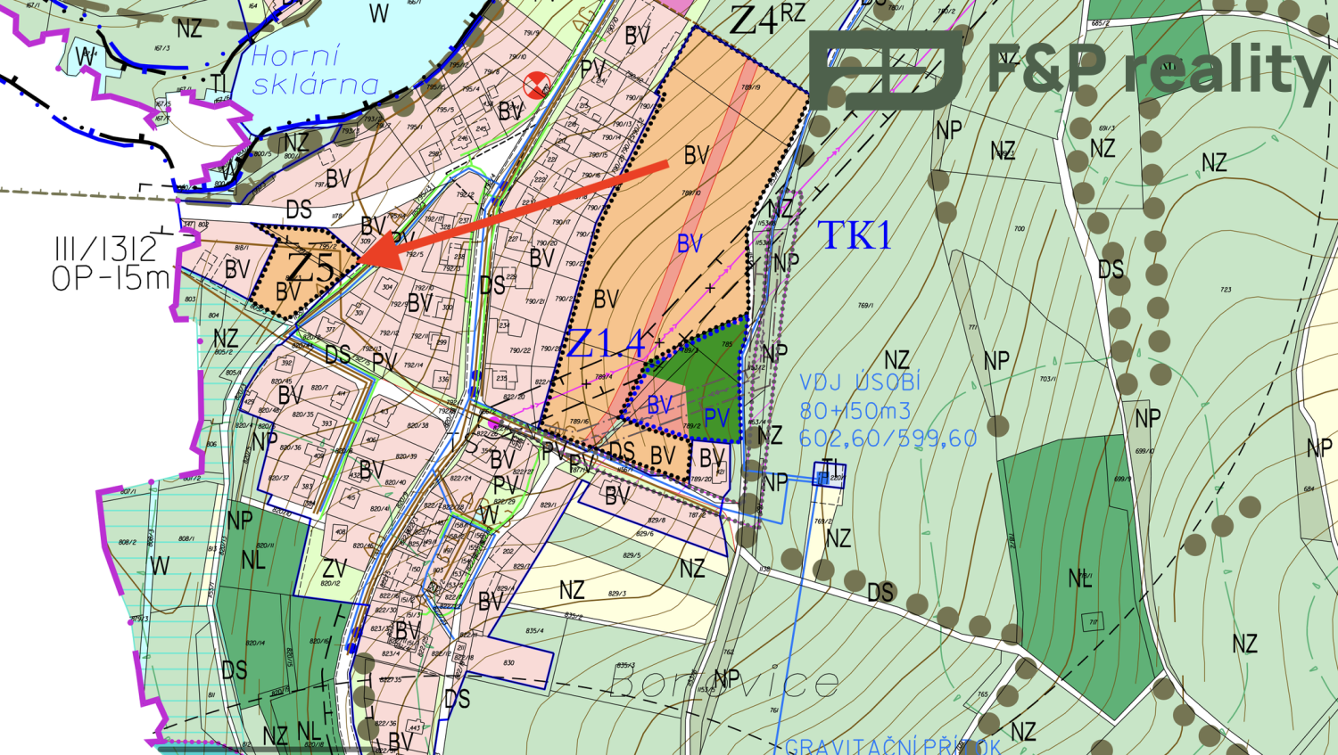 Prodej pozemek Bydlení|Havlíčkův Brod, Kraj Vysočina, Úsobí, 582 54