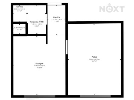 Pronájem bytu, 1+1, 37 m²