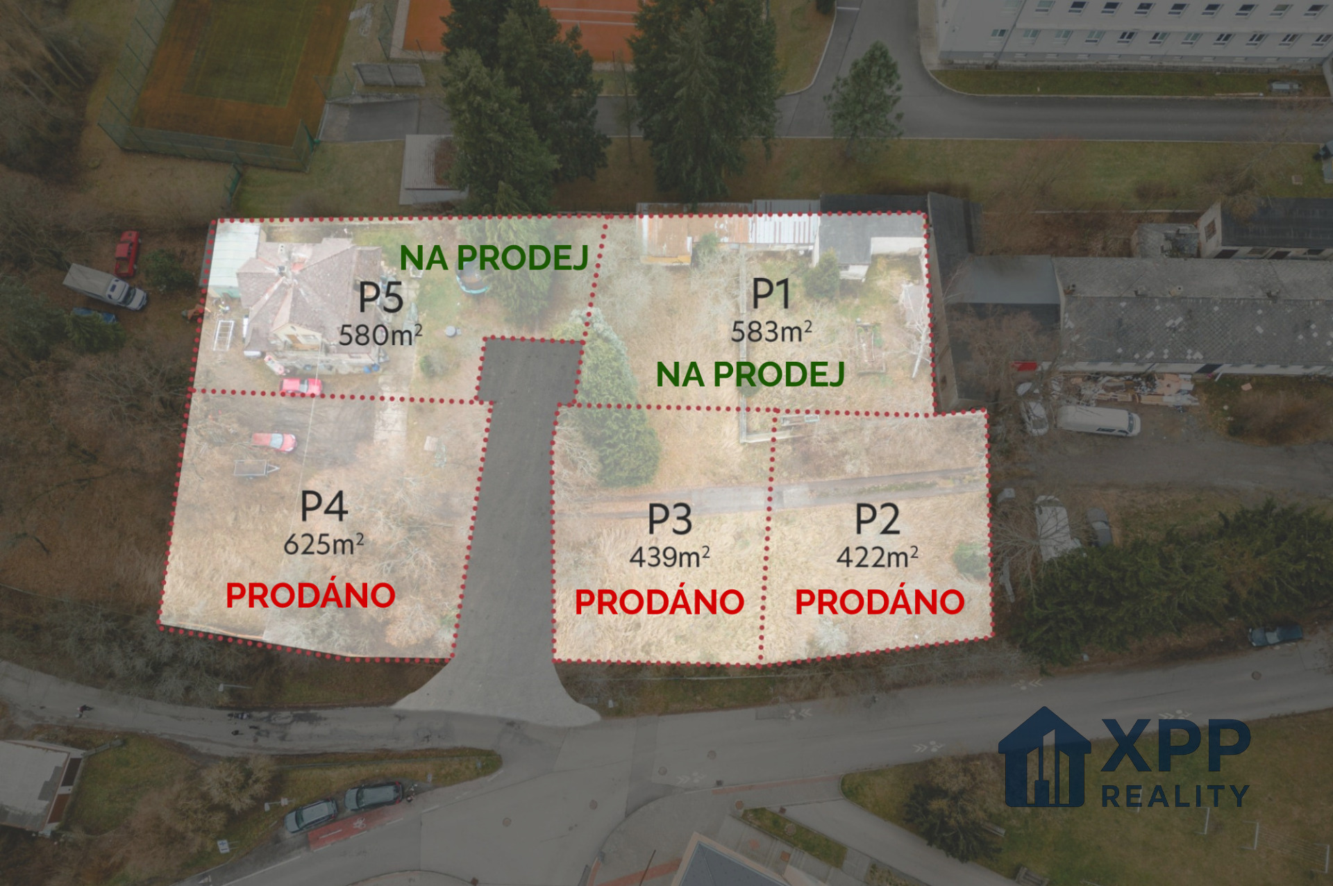 Prodej stavebního pozemku 598 m², Jordánská, Tábor