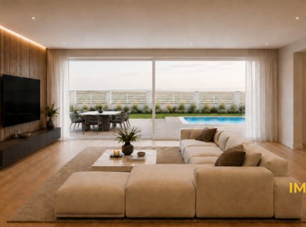 Prosklený obývací pokoj | Prodej - dům/vila, 141 m²