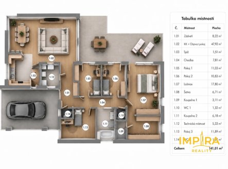 Půdorys domu | Prodej - dům/vila, 141 m²
