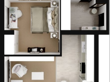 Pronájem bytu, 2+kk, 47 m²
