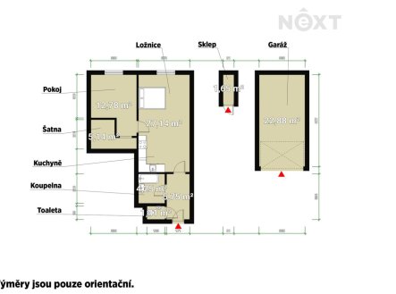 Pronájem bytu, 2+kk, 62 m²