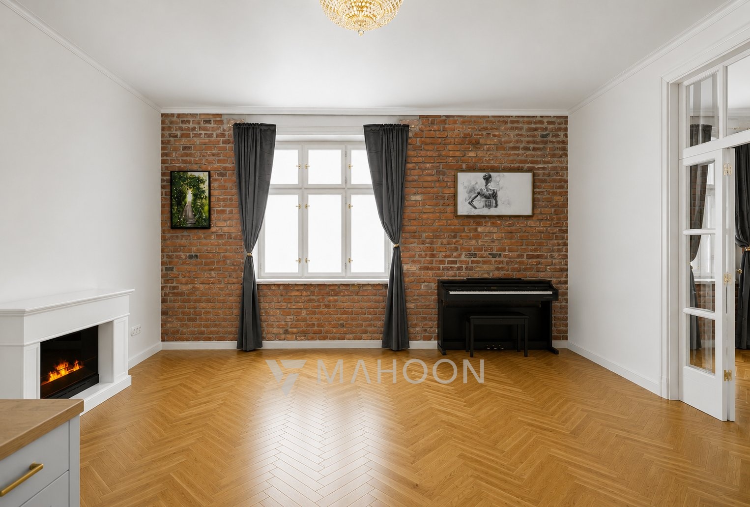 Obývací část s kuchyňským koutem V.