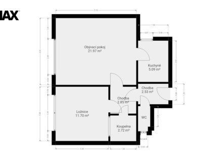 Prodej bytu, 1+1, 55 m²