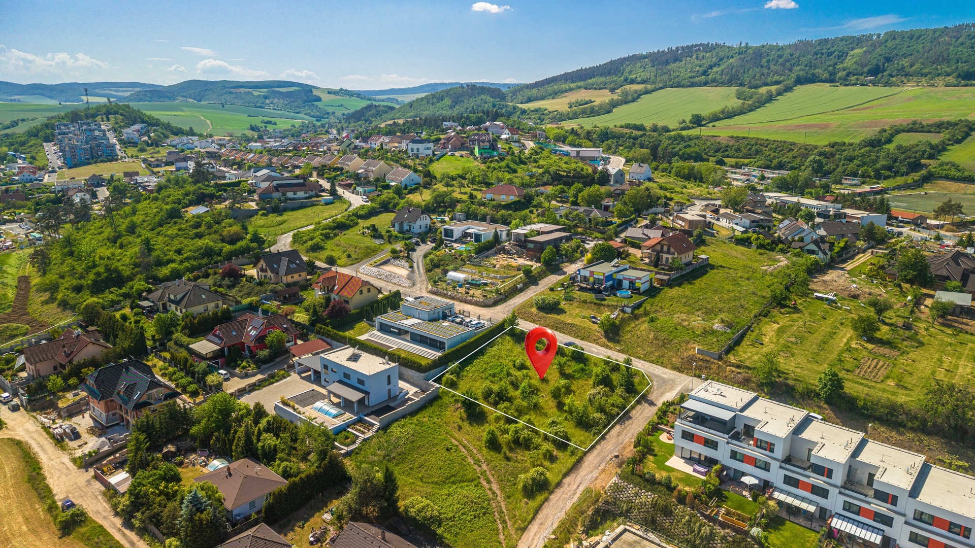 Airfoto západním směrem