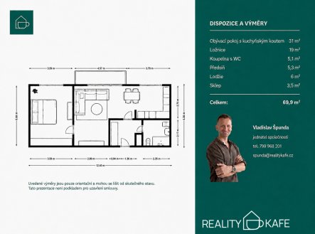 Prodej bytu, 2+kk, 70 m²