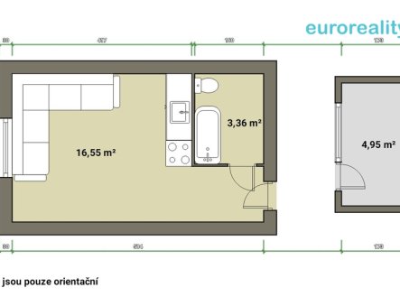 Prodej bytu, 1+kk, 20 m²