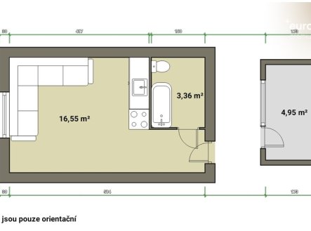 Prodej bytu, 1+kk, 20 m²