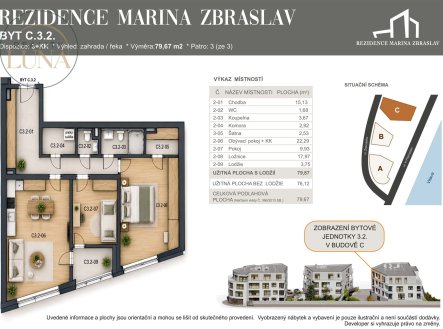 Prodej bytu, 3+kk, 80 m²